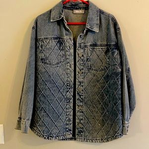 Blue B rhinestone jean jacket